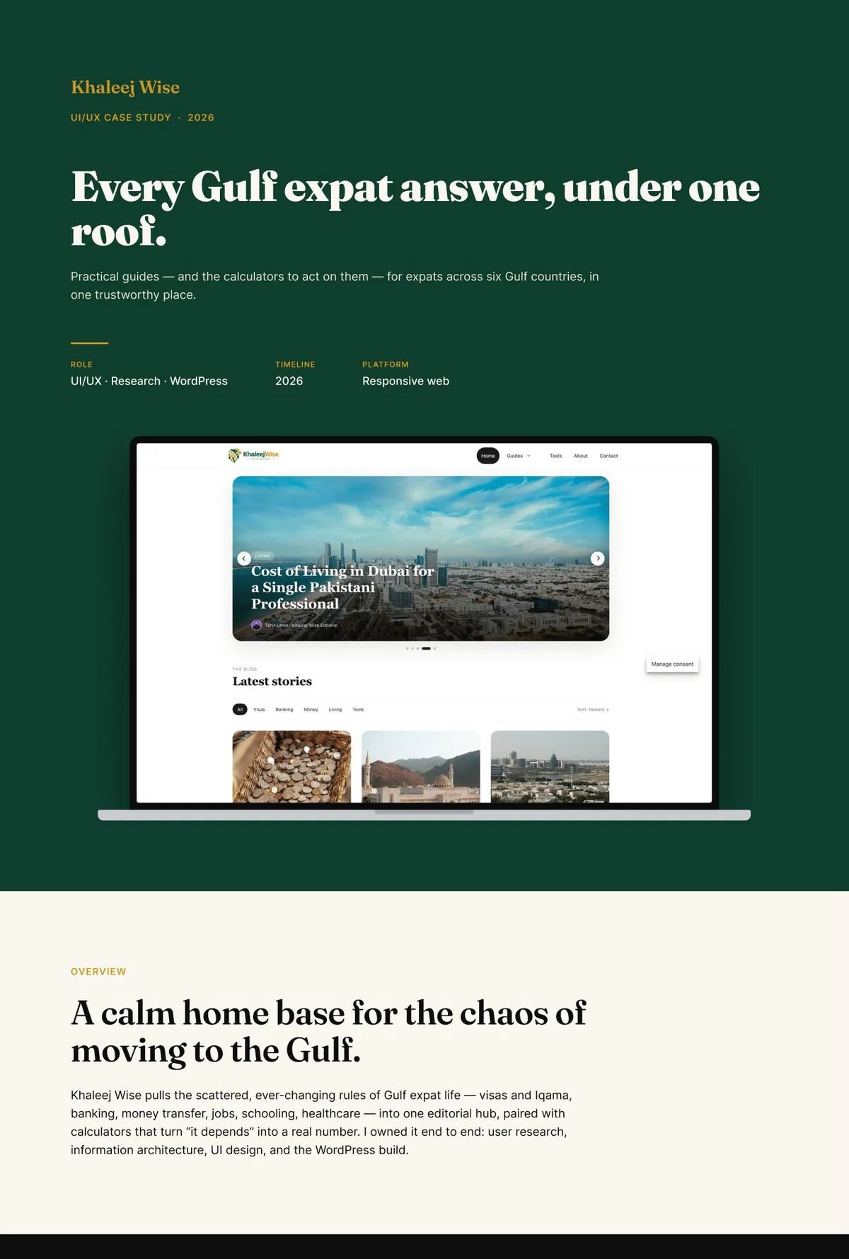 Khaleej Wise — Gulf Expat Guides — full case study