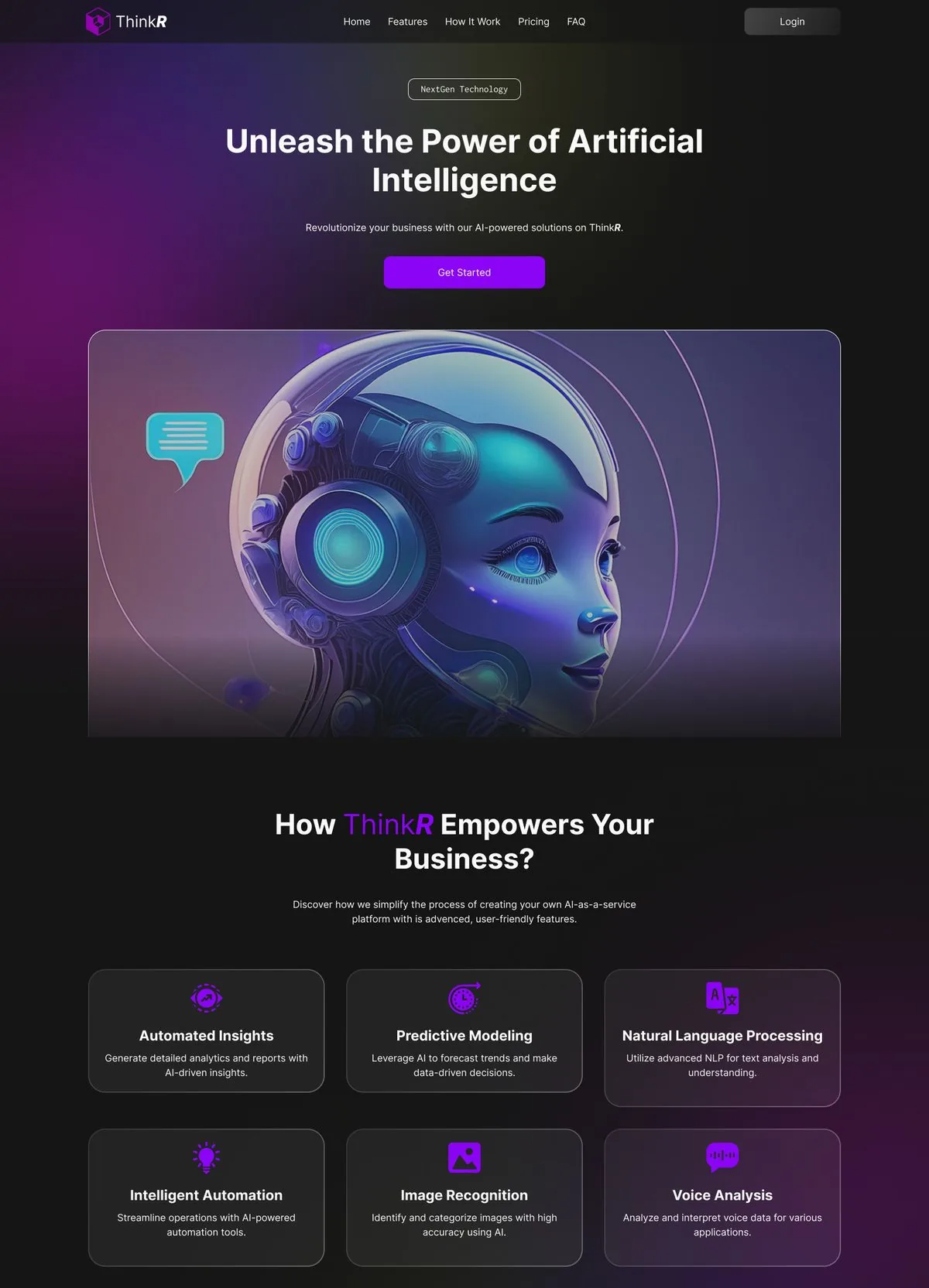 ThinkR — AI SaaS Landing — full case study