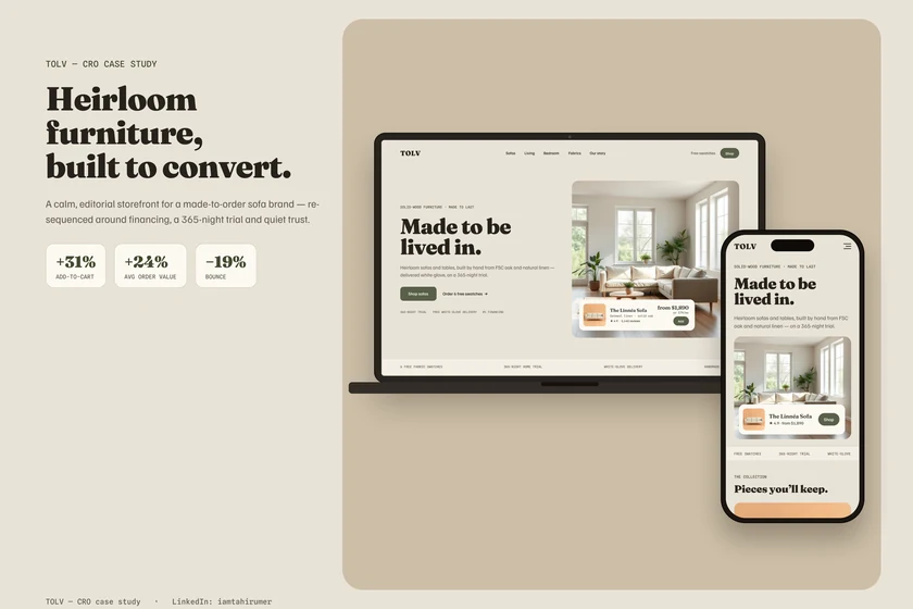 TOLV — Made-to-Order Furniture