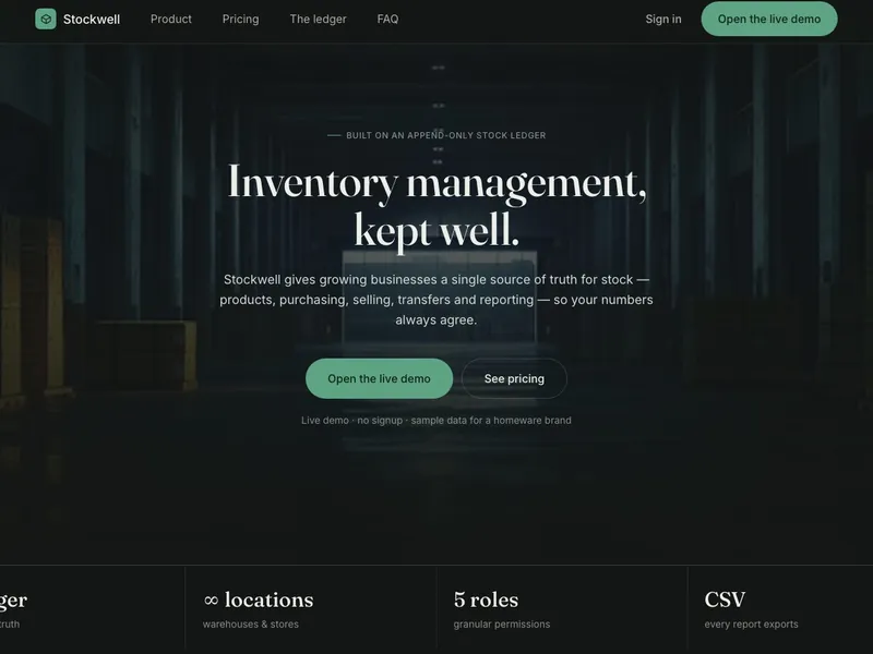 Stockwell — Marketing Site